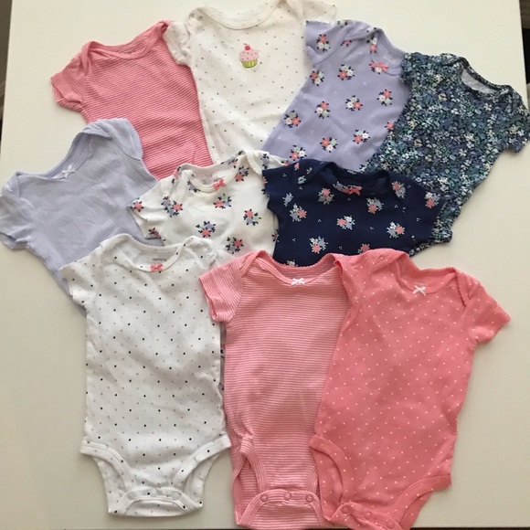Carter's Other - Baby girls Onesies age 0-3m bundle of 10